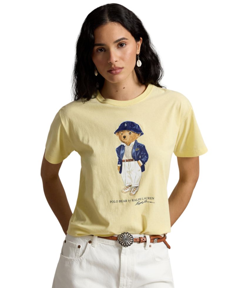 Women's Bear Print Crewneck T-Shirt