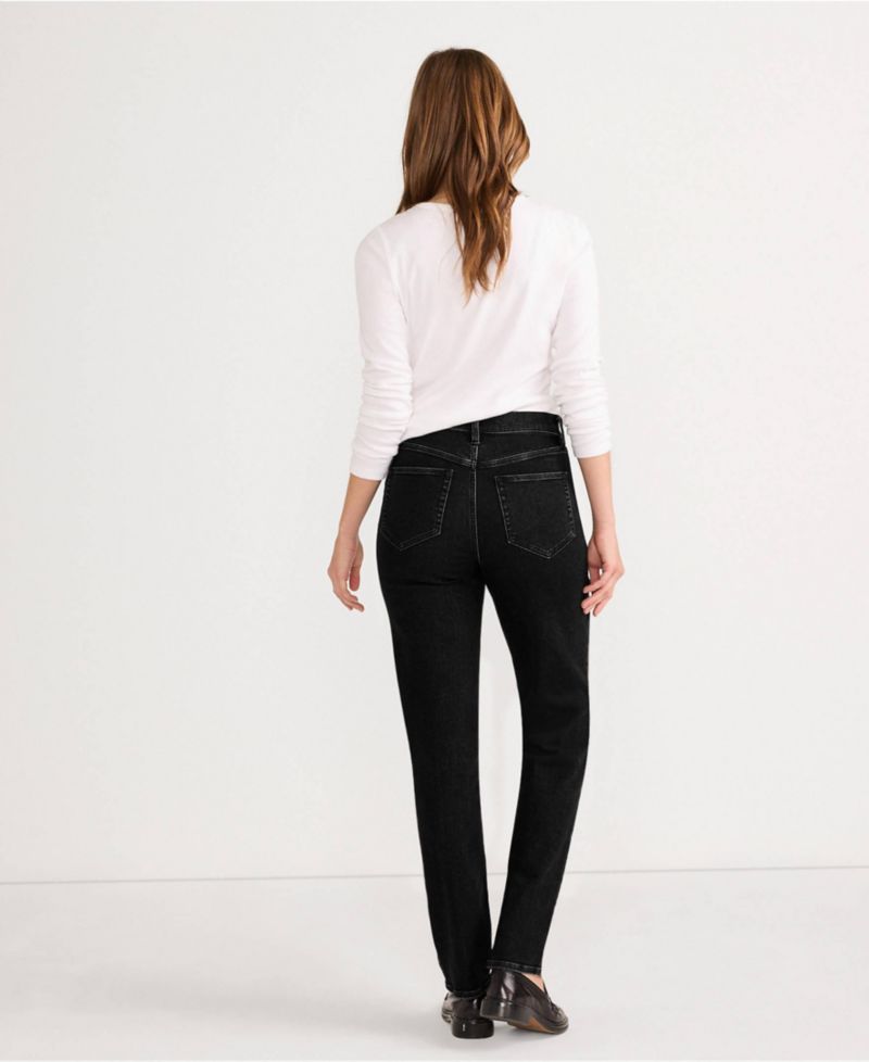 Women's Mid Rise Straight Leg Jeans