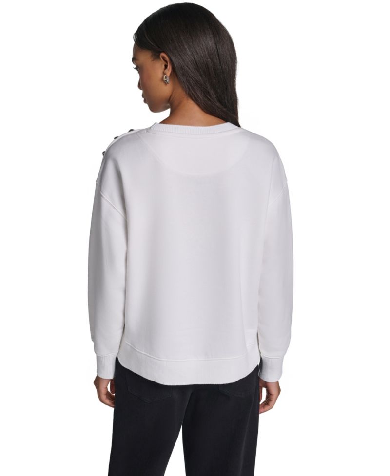 Women's Paris Scene Graphic Crewneck Long-Sleeve Sweatshirt