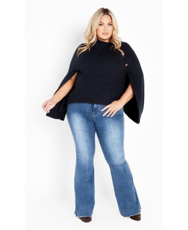Women's Plus Size Dani Button Cape