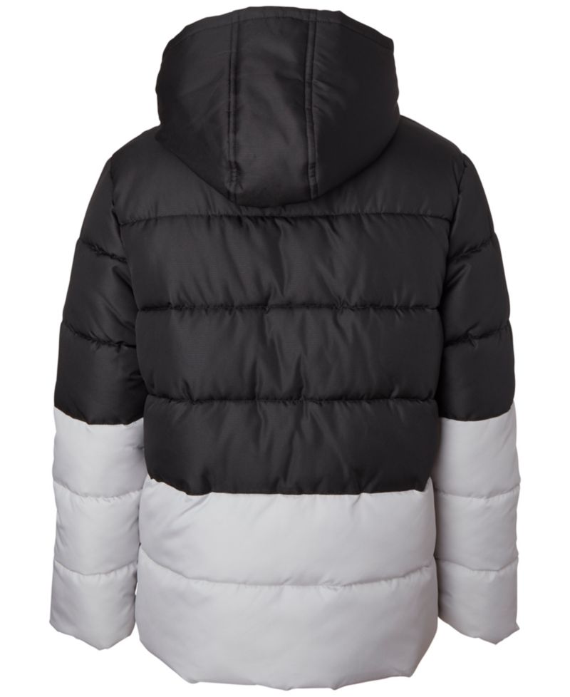 Boys' 6-20 Ripstop Color-Block Puffer Jacket with Hat, 2-Piece Set