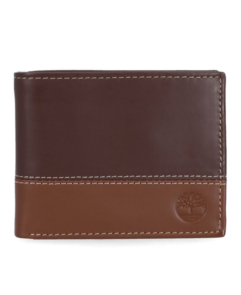 Men's Hunter Leather Two-Tone Passcase Commuter Wallet