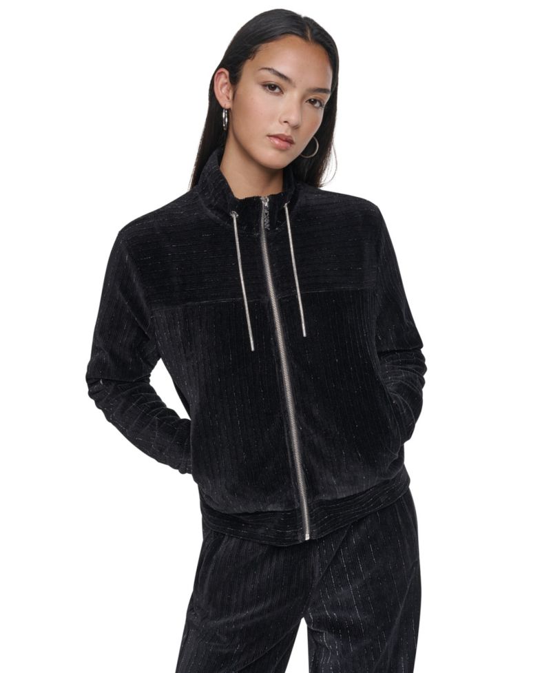 Women's Long-Sleeve Lurex Velvet Jacket
