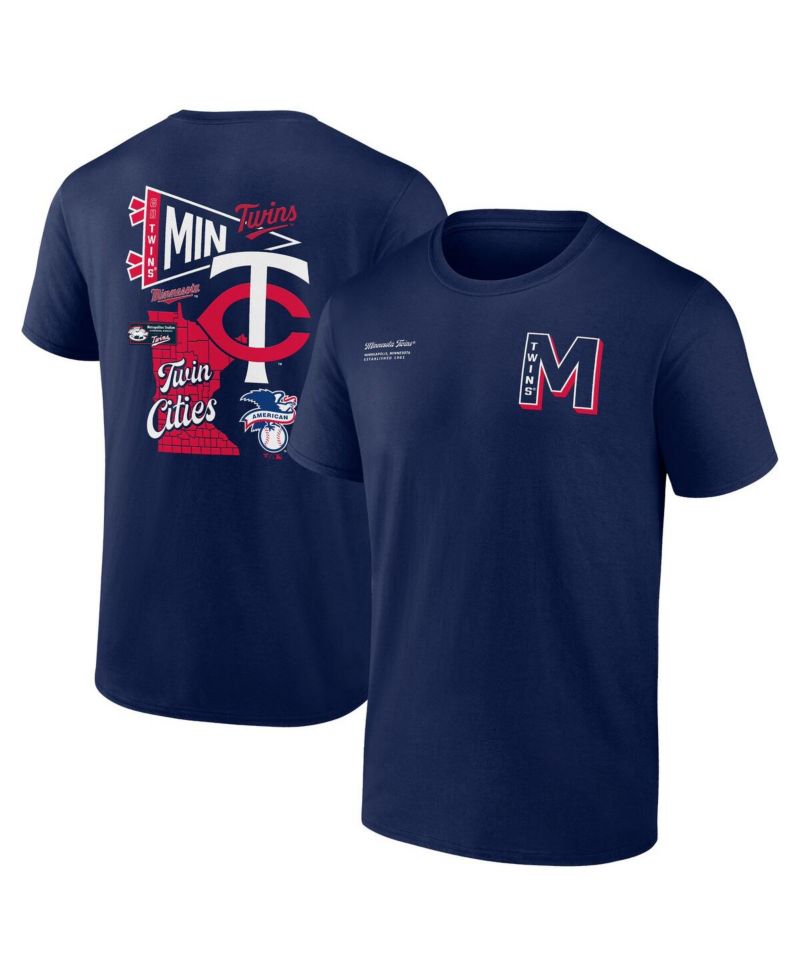 Men's Navy Minnesota Twins Split Zone T-Shirt