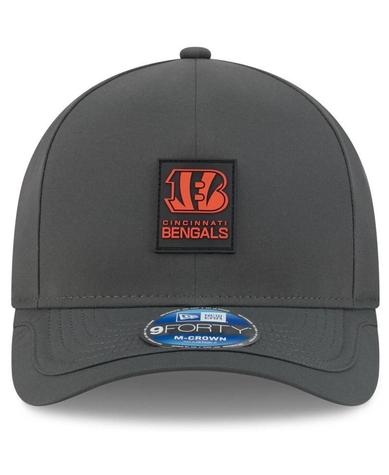 Men's Charcoal Cincinnati Bengals 2025 Sideline Cold Weather 9FORTY M-Crown Adjustable Hat