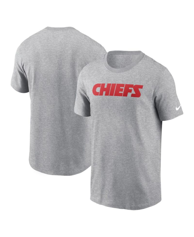 Men's Heather Gray Kansas City Chiefs Primetime Wordmark Essential T-Shirt