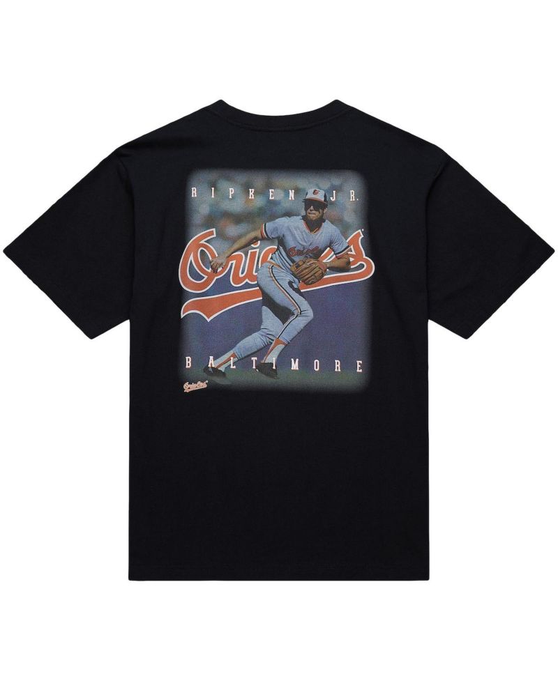 Men's Cal Ripken Jr. Black Baltimore Orioles Legends Collection Vintage Logo T-Shirt