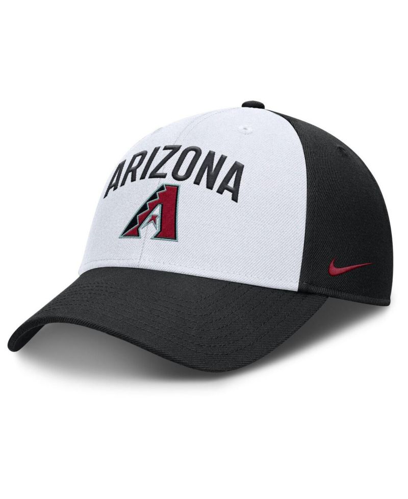 Men's White/Black Arizona Diamondbacks Club Performance Adjustable Hat