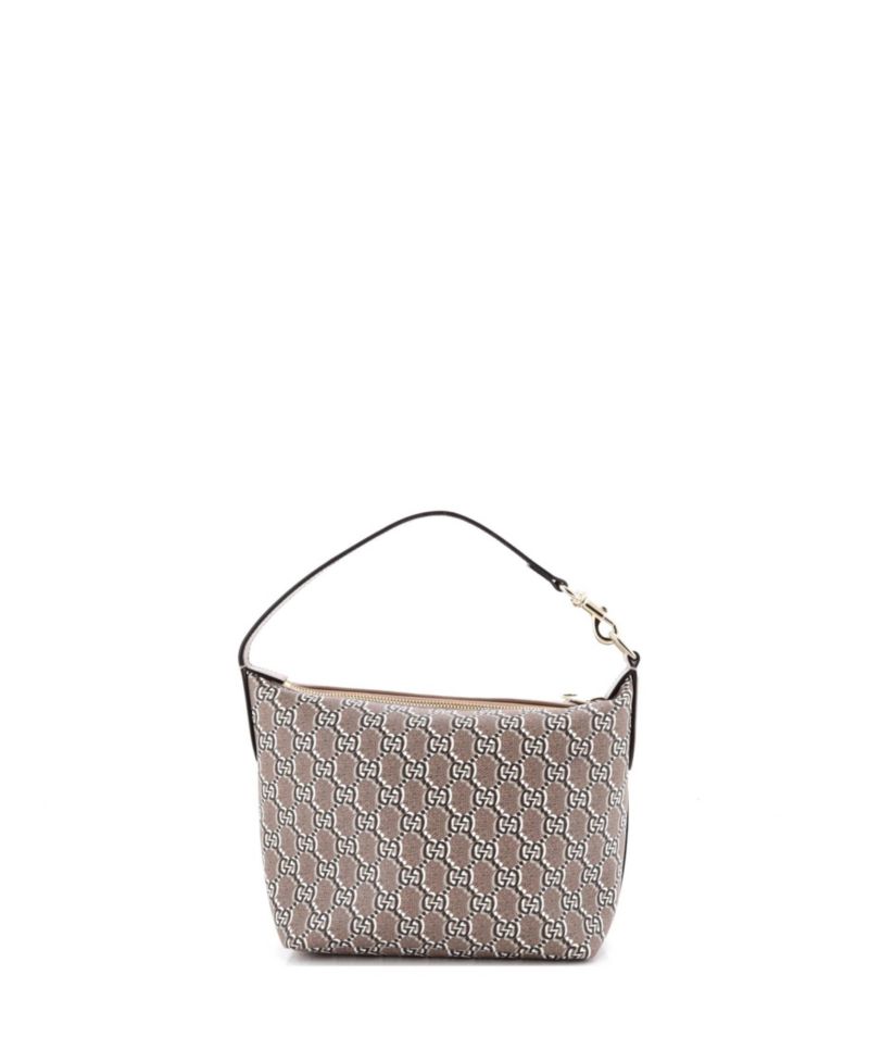 Super Mini Ophidia Zip Shoulder Bag GG Shadow Coated Canvas