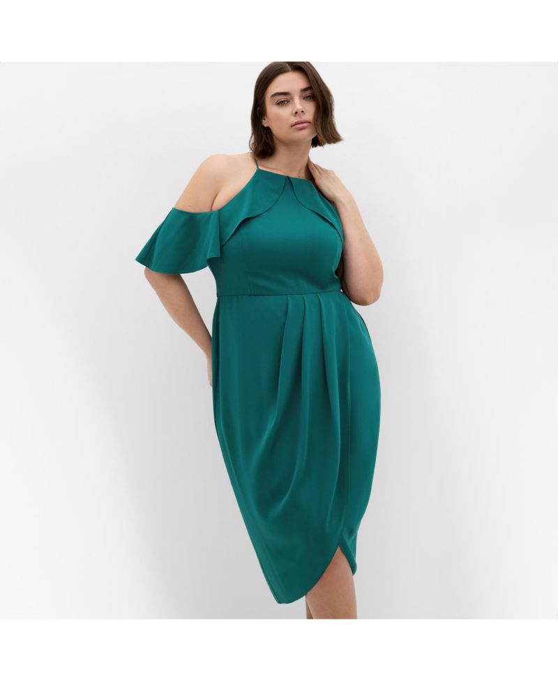 Women's Love Siren Ruffle Shoulder Dress