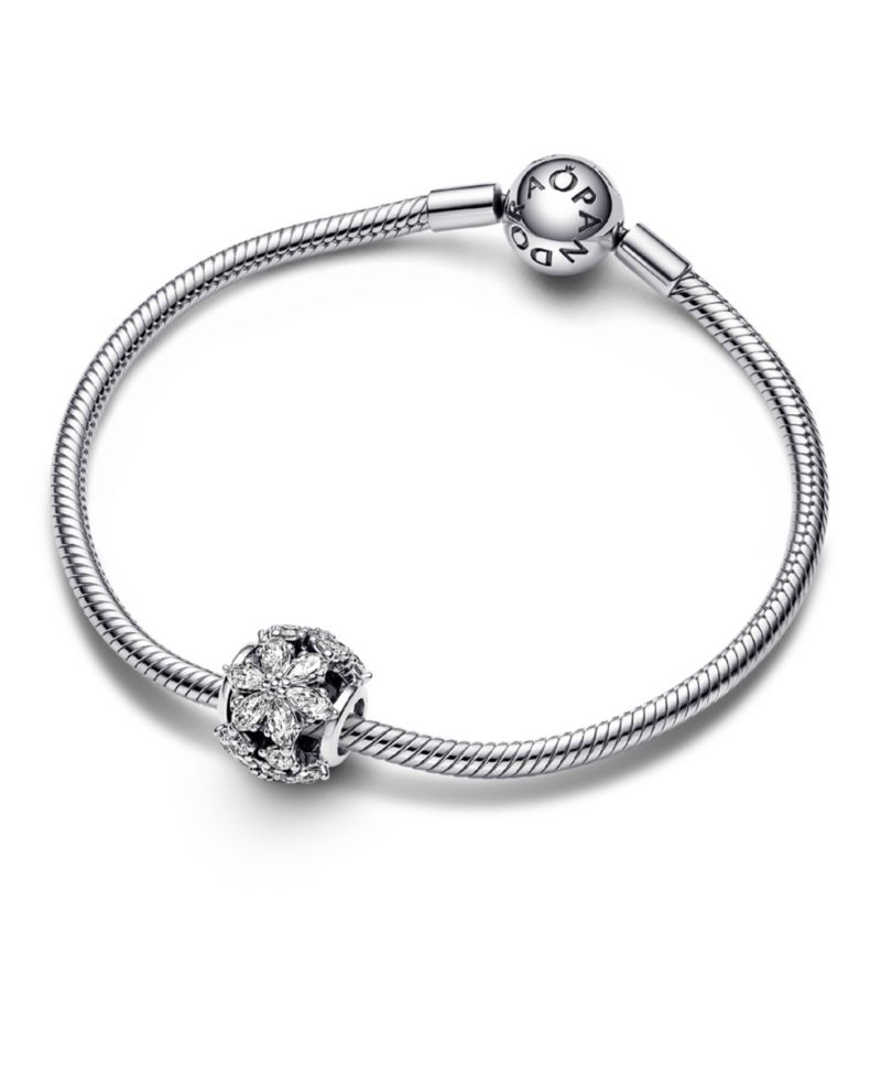 Cubic Zirconia Sparkling Herbarium Cluster Round Charm