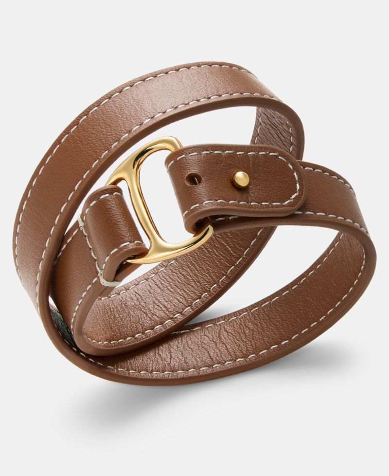 Leather Equestrian Wrap Bracelet
