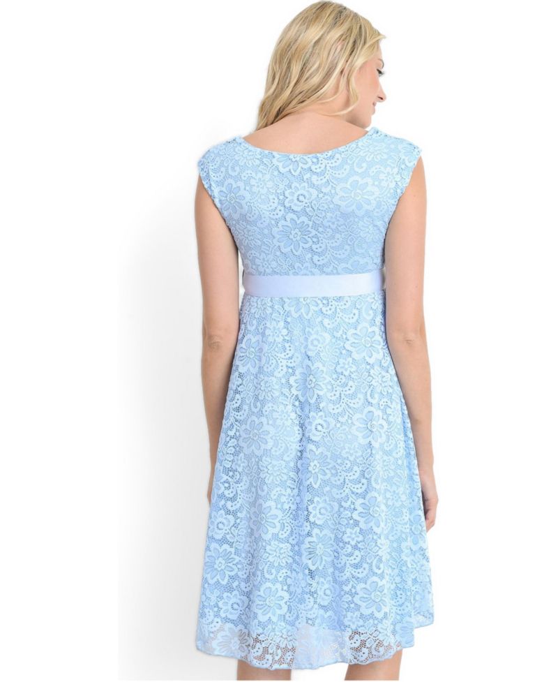 Women's Lace A-Line Dress with Scoop Neck
