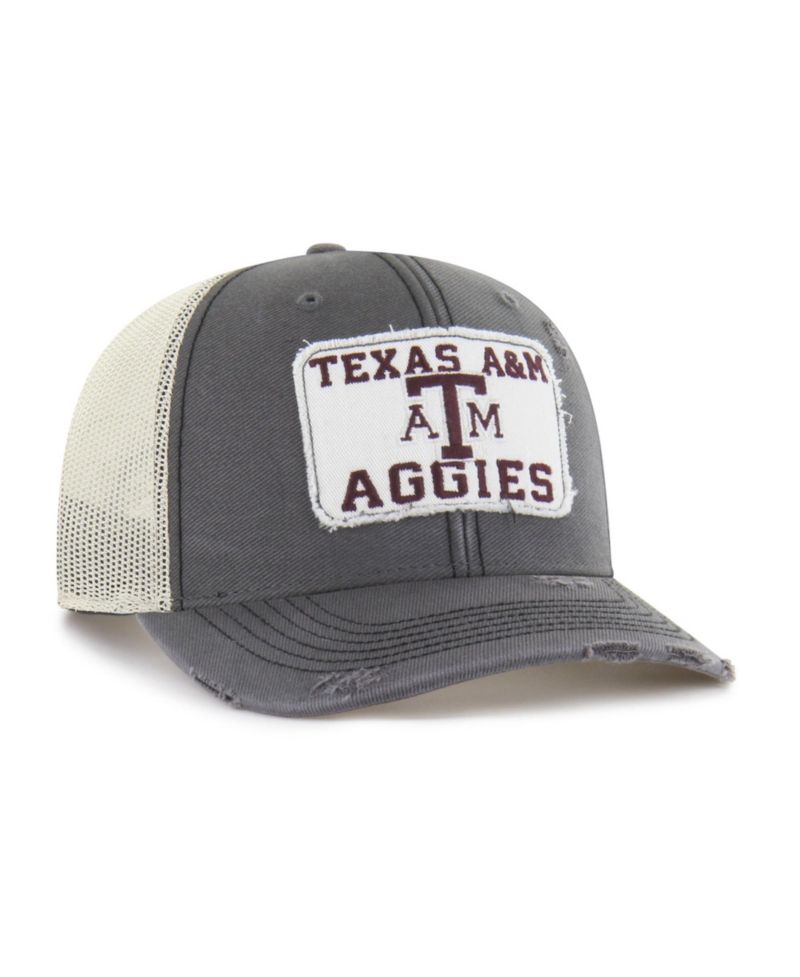 Men's and Women's '47 Charcoal Texas A&M Aggies Egremont Well-Worn Adjustable Trucker Hat