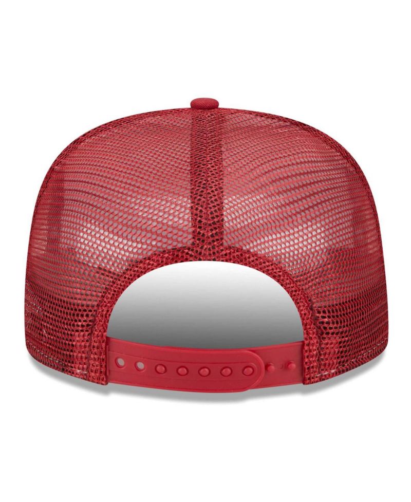 Men's White, Cardinal Arizona Cardinals Banger 9FIFTY Trucker Snapback Hat