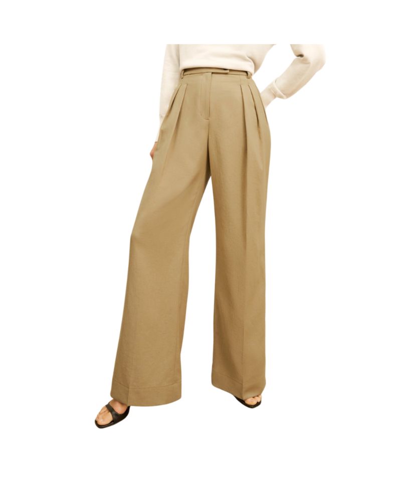 Bia Pleated Trouser - Air Twill