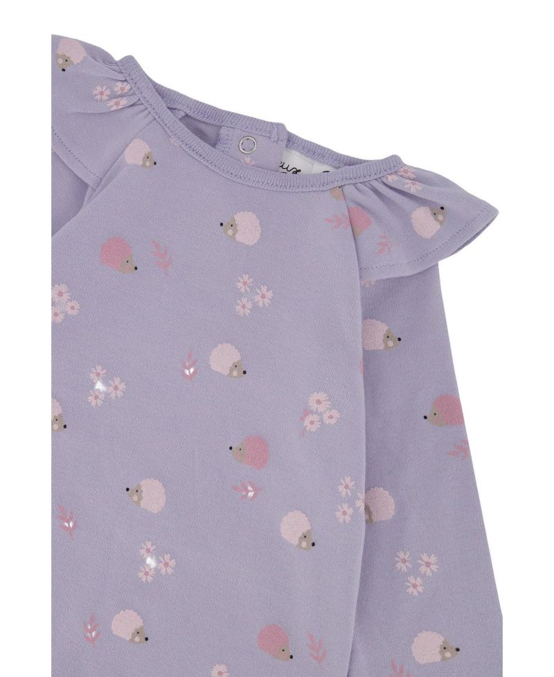Baby Girl ( 3M to 24 M ) Cotton Tunic and Legging Set Hedgehog Print
