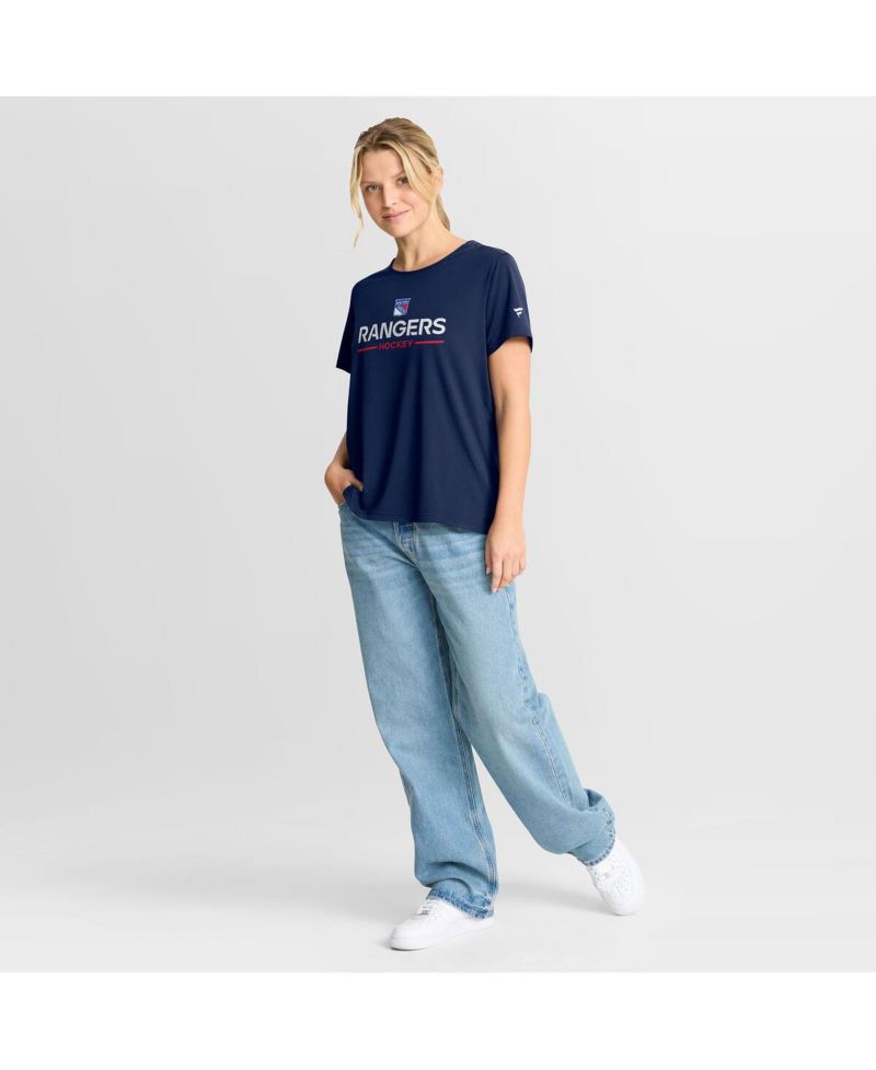 Women's Navy New York Rangers Authentic Pro Rink Tech T-Shirt