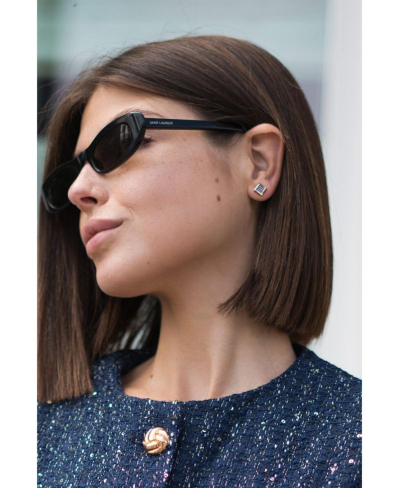 Atlas Crystal Square Stud Earrings
