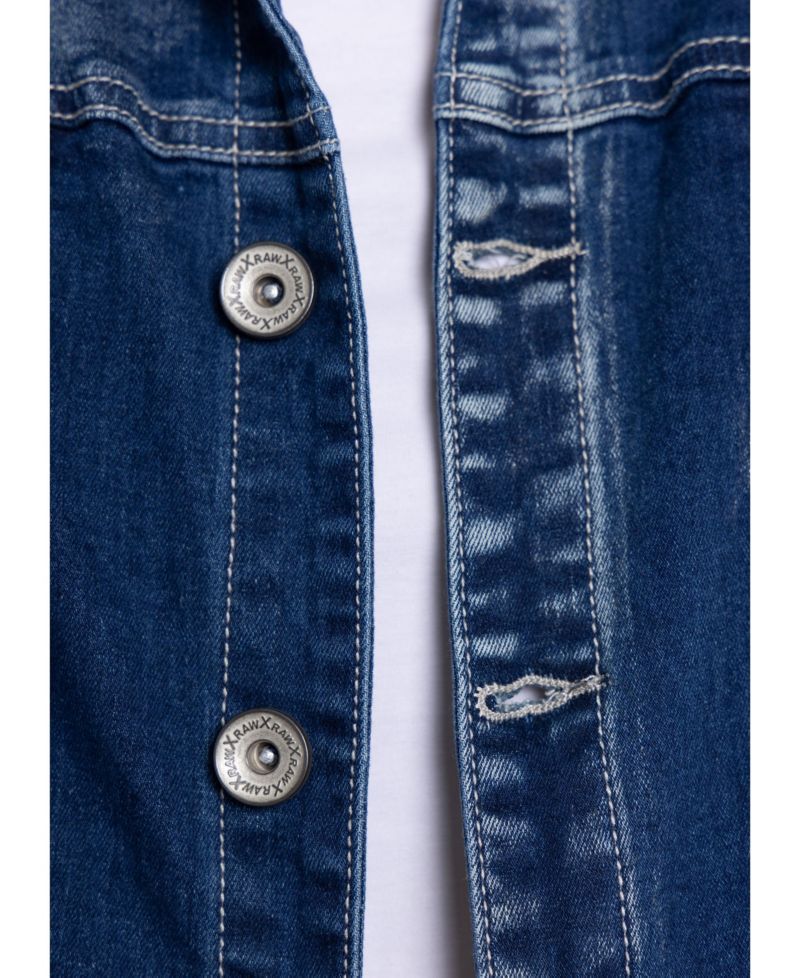 RAW X Men's Flex Distressed Denim Jacket