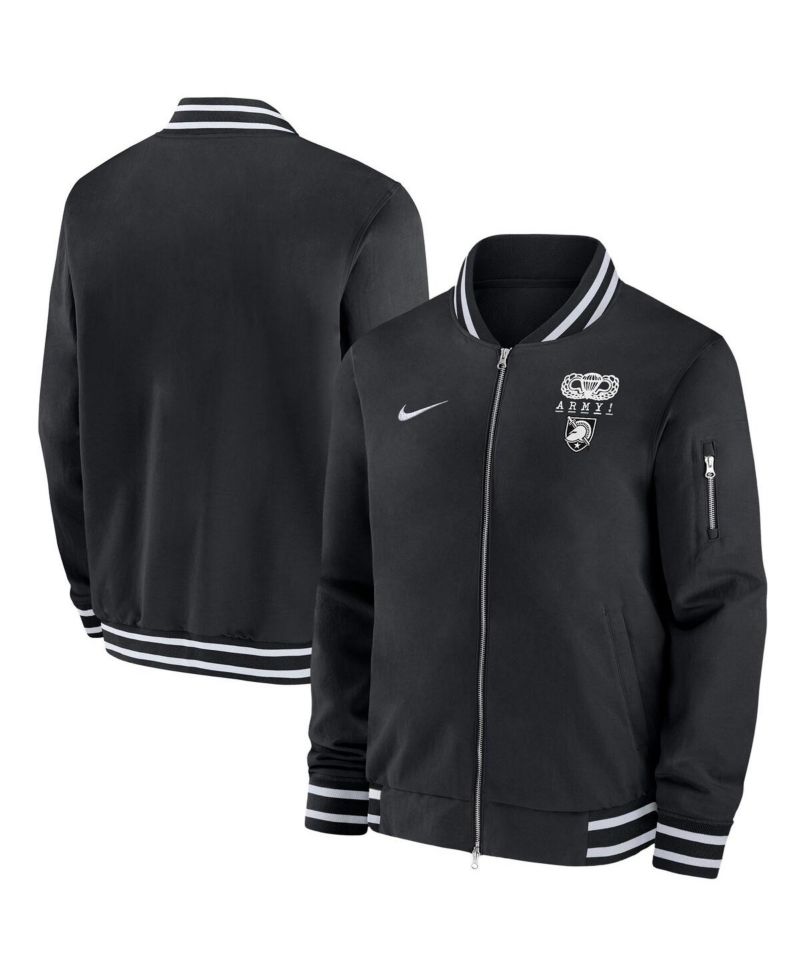 Men's Black Army Black Knights 2024 Rivalry Collection Full-Zip Bomber Jacket