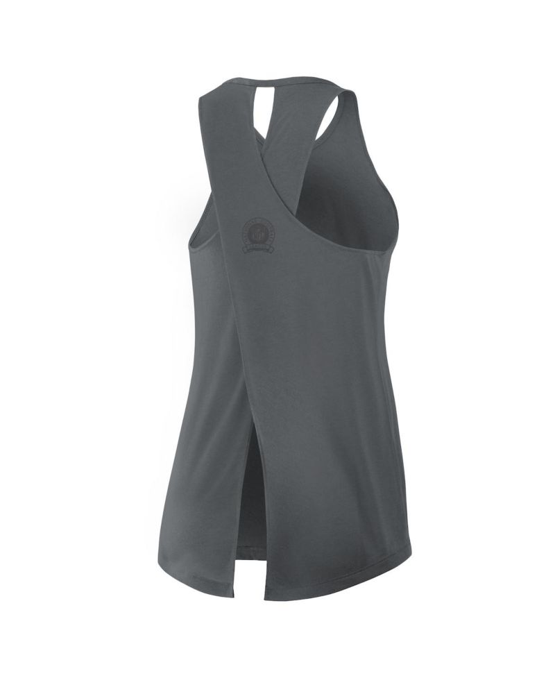 Women's Gray Jacksonville Jaguars Glory Crisscross Performance Tank Top