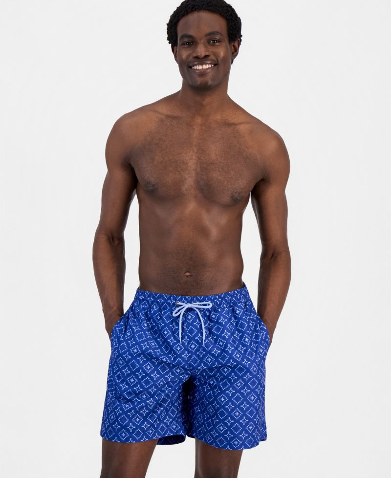 Men's Rustic Geo 7" Swim Trunks