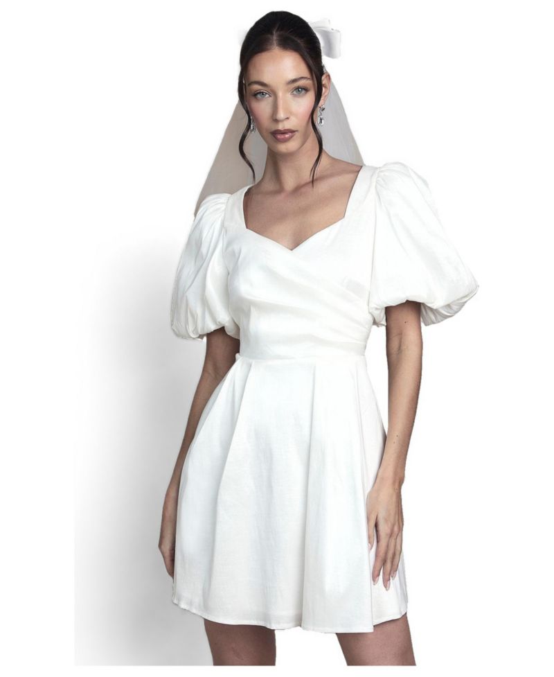 Women's Puff Sleeve Mini Dress
