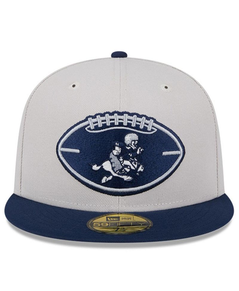 Men's Stone/Navy Dallas Cowboys 2024 Sideline Historic 59FIFTY Fitted Hat