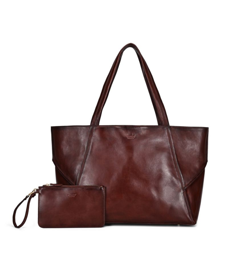 Wishbone Extra-Large Leather Carryall Tote Handbag