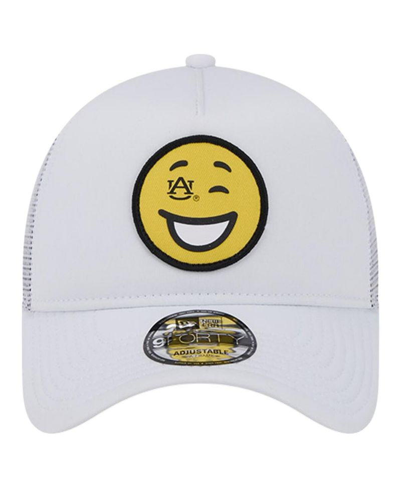 Men's White Auburn Tigers Wink Foam Trucker Adjustable Hat