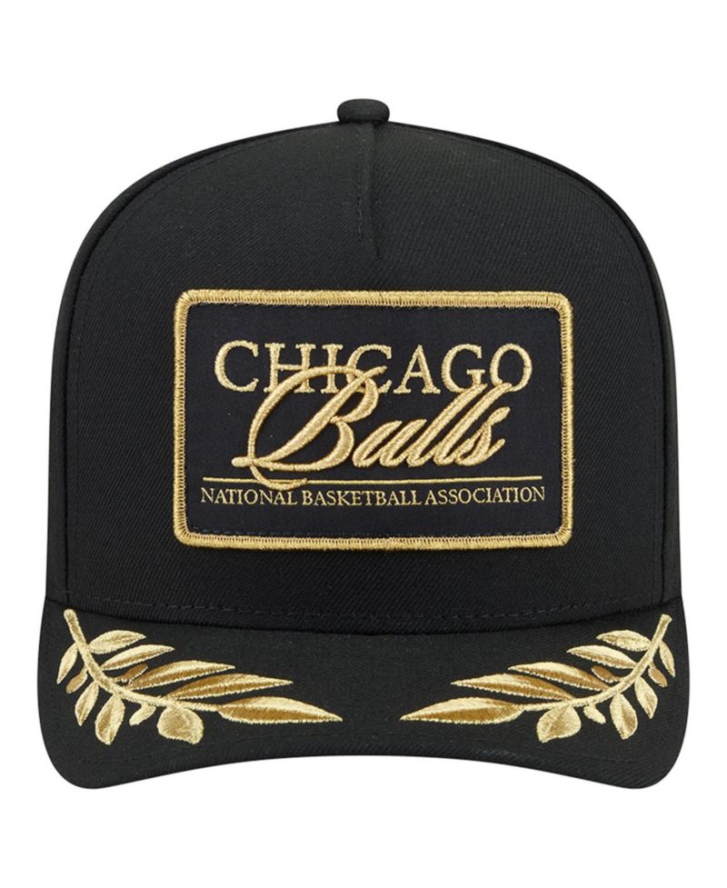 Men's Black Chicago Bulls Golden 9FIFTY Snapback Hat