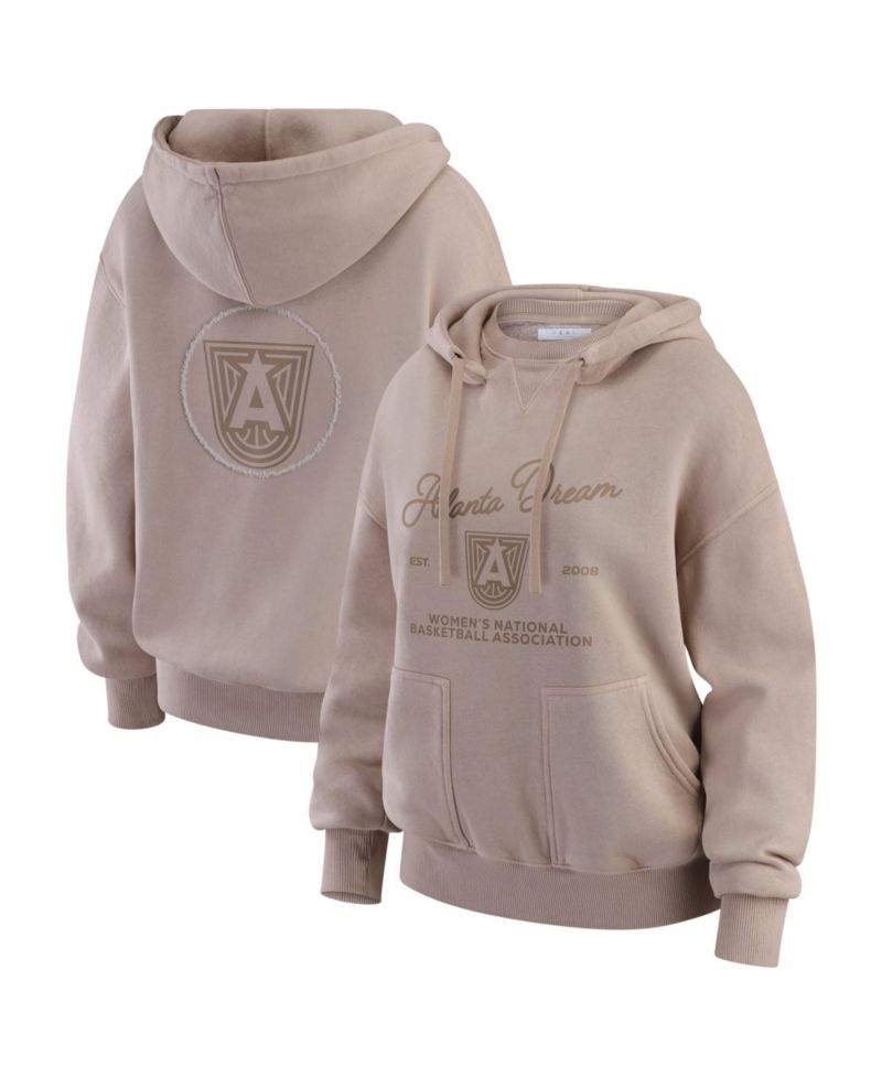 Women's Tan Atlanta Dream Washed Pullover Crewdie