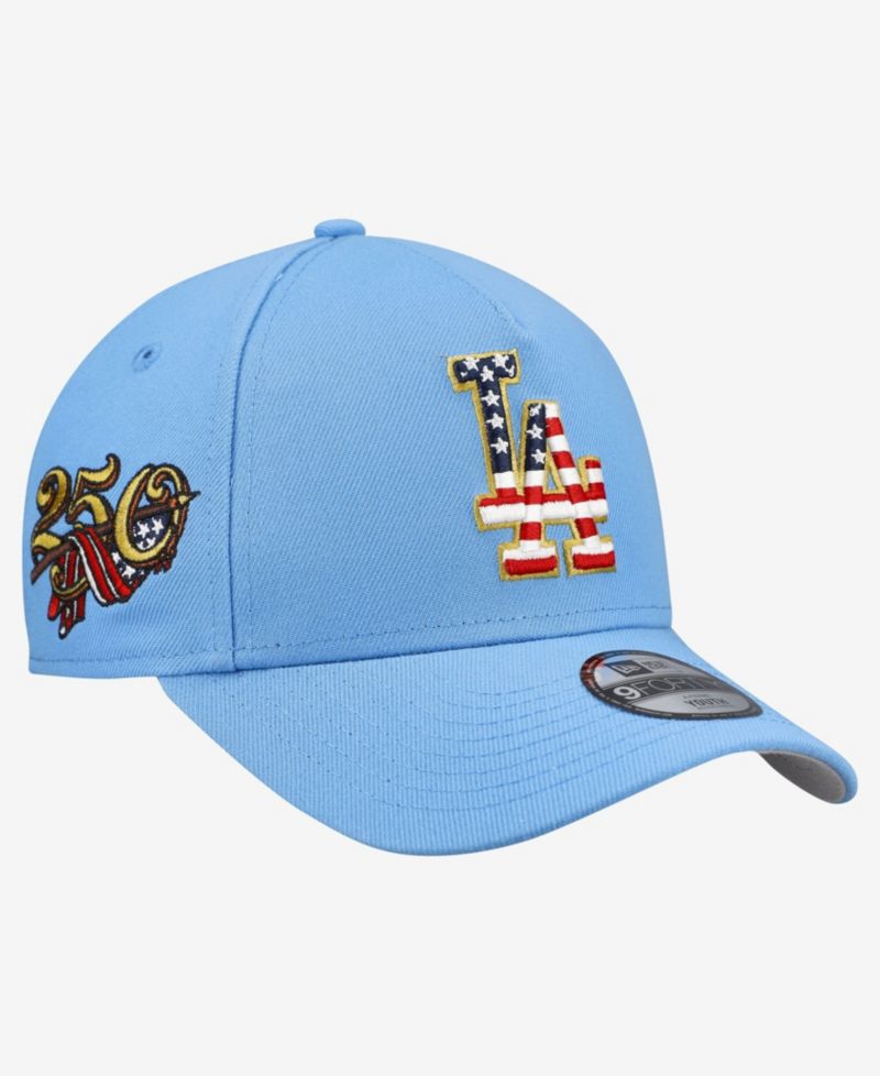 Big Boys and Girls Light Blue Los Angeles Dodgers Celebrate America's 250th 9FORTY A-Frame Adjustable Hat