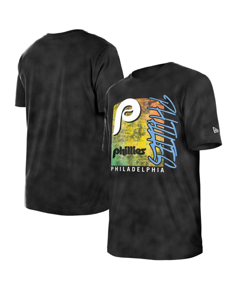 Women's Black Philadelphia Phillies Sport Classics Enzyme Wash Oversized T-Shirt