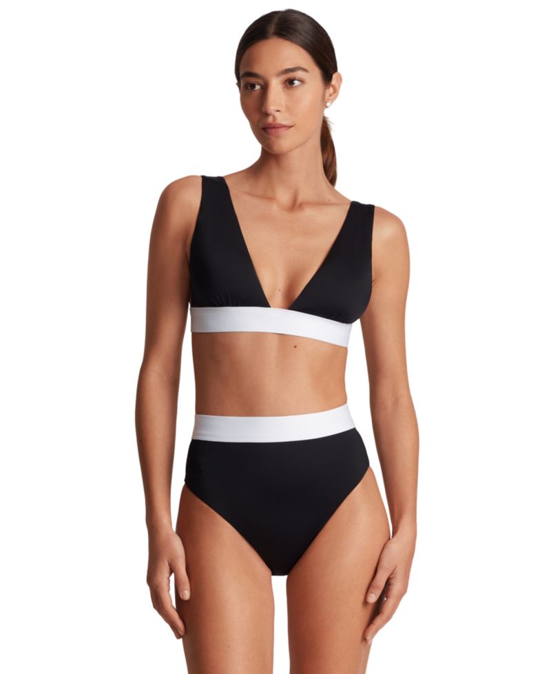 Women's Banded High-Waist Bikini Bottoms