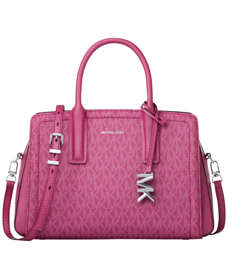 Michael Kors Laila Small Signature Logo Satchel Handbag