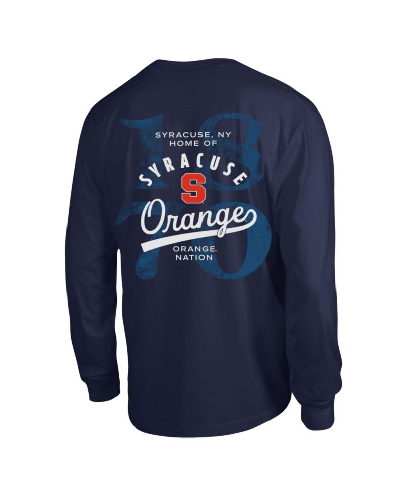 Men's Navy Syracuse Orange Laminated All-Star Long Sleeve T-Shirt