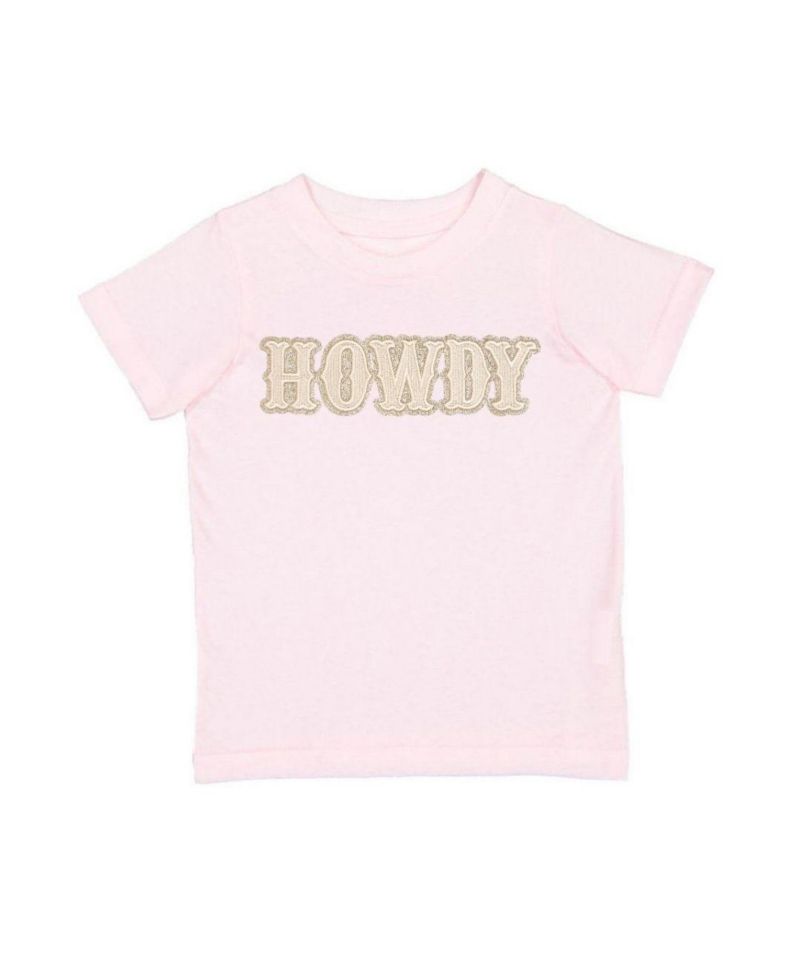 Big Girls 12-10 Howdy Patch Western Short Sleeve T-Shirt