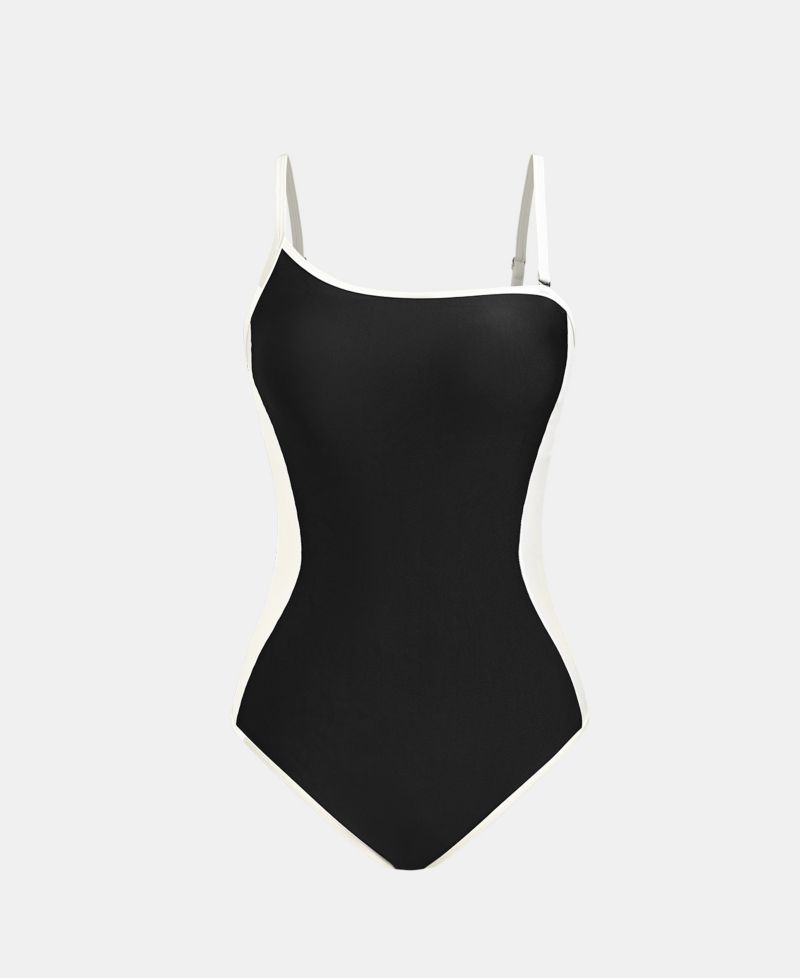 Women's One-Shoulder Colorblock One-Piece Swimsuit