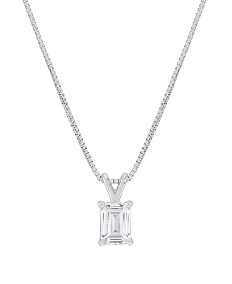 IGI Certified Lab-Grown Diamond Solitaire Pendant Necklace (1/2 ct. t.w.) in 14k White or Yellow Gold
