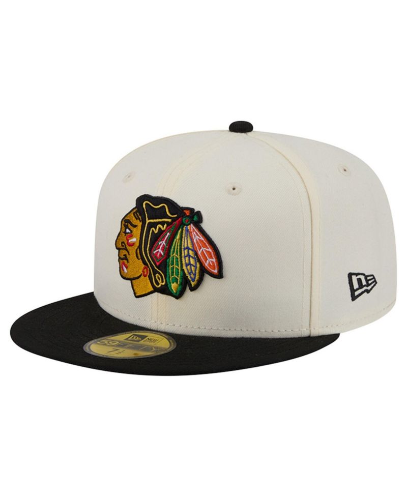 Men's Cream Chicago Blackhawks 250th Anniversary of the United States Two-Tone 59FIFTY Fitted Hat