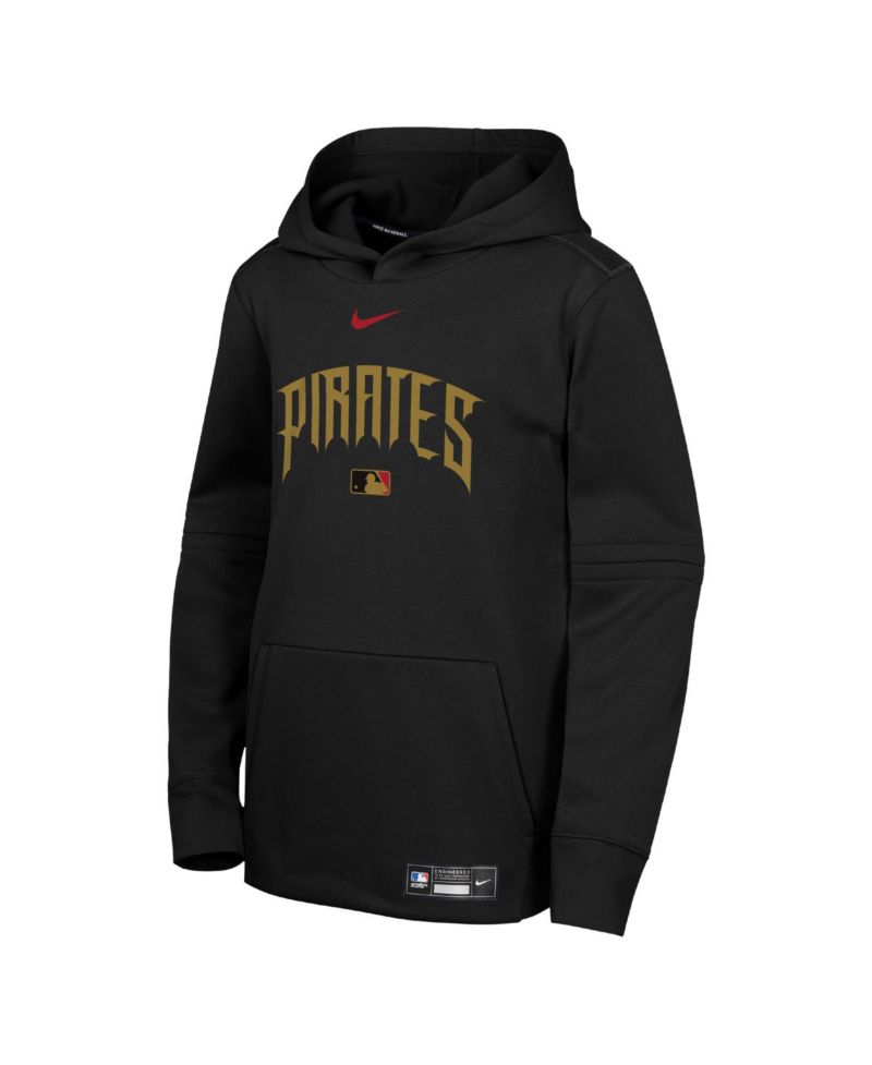 Big Boys and Girls Black Pittsburgh Pirates 2026 City Connect Authentic Collection Therma-FIT Hoodie