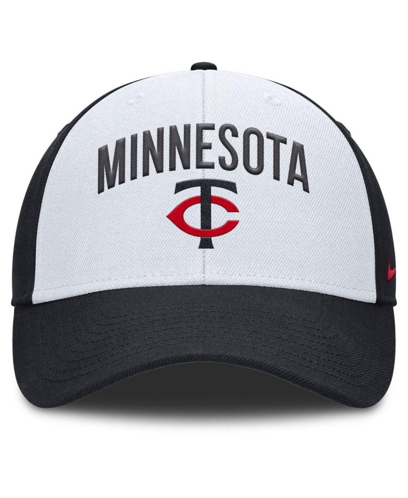 Men's White/Navy Minnesota Twins Club Performance Adjustable Hat