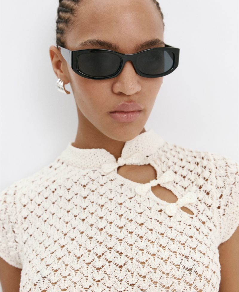 Women's Openwork Knit Top