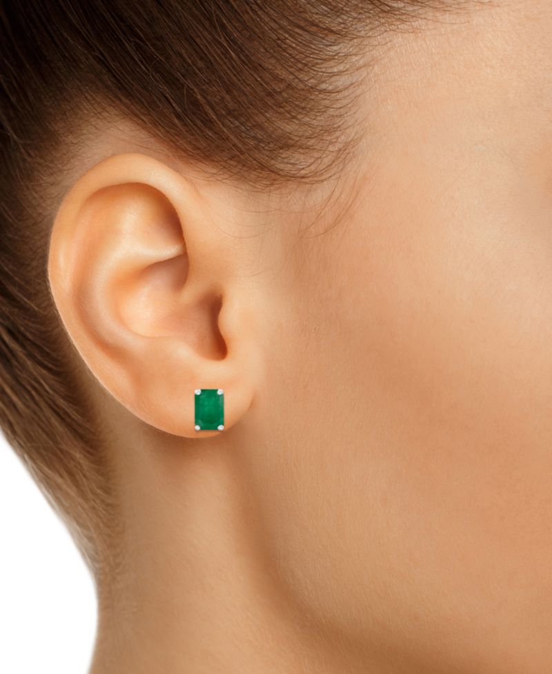 Ruby Stud Earrings (1-3/8 ct. t.w.) in 14k White Gold (Also in Emerald)