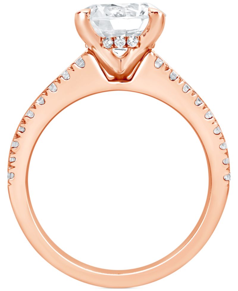 IGI Certified Lab Grown Two-Row Diamond Engagement Ring (3 ct. t.w.) in 14k Yellow, White or Rose Gold