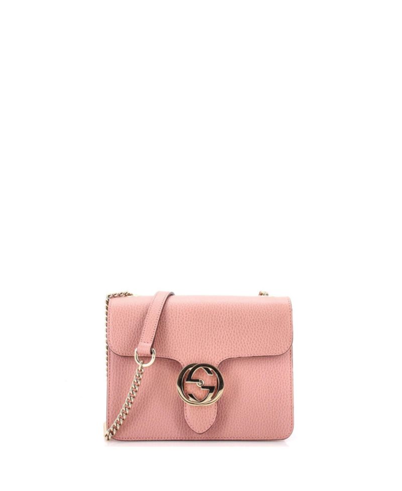 Small Interlocking Shoulder Bag Leather