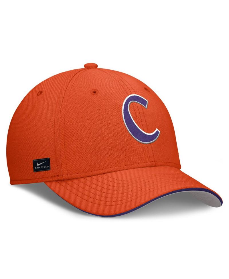 Men's Orange Clemson Tigers 2025 Dugout Coaches Rise Swoosh Performance Flex Hat