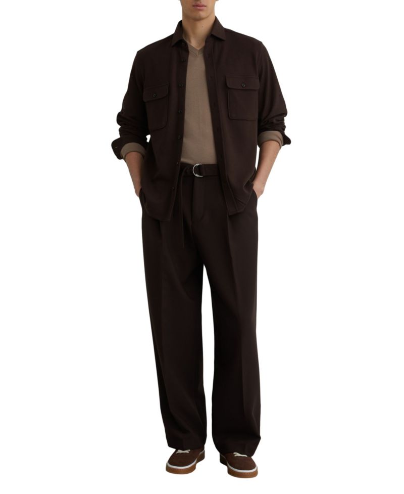 Men's Forsithe Textured Twin-Pocket Cotton-Blend Overshirt